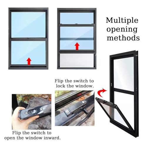 Ventanas correderas de aluminio 45x63 cm con cierre seguridad 7