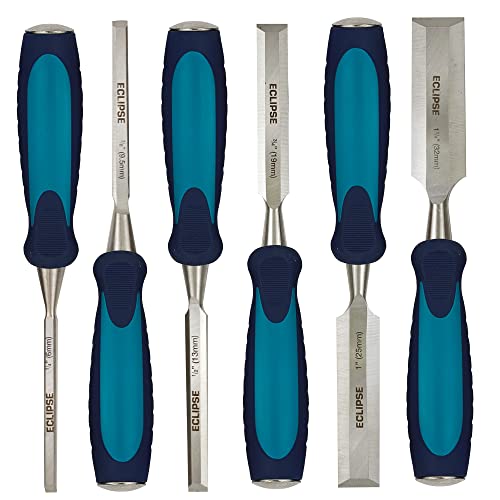 Eclipse Professional Tools BEWC6BCE 6 Piece Wood Chisel Set (¼, ⅜, ½, ¾, 1, 1 ¼)