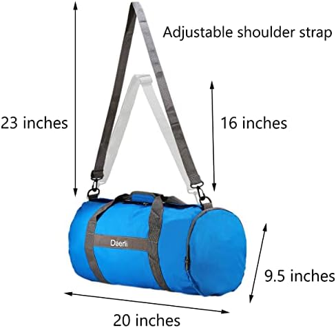 Daerli Gym Bag, 20 Inches Foldable Travel Bags for Women Water Resistant Travel Duffel Bags with Side Pocket for Travel and Sports 2 Daerli Gym Bag, 20 Inches Foldable Travel Bags for Women Water Resistant Travel Duffel Bags with Side Pocket for Travel and Sports