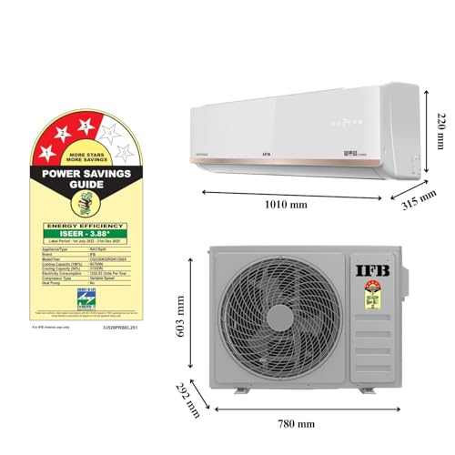 Image of IFB Model Gold Pro Series 2 Ton 3 Star Split AC with Hybrid Technology, Works upto 55C, 4-Way Swing, Higher Cooling Capacity, Self-Clean & AI - White (CI223GN32RGN1, Copper Condenser)