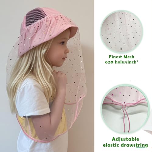 Kids Mosquito Head Net Hat - Bug Cap UPF 50+ Sun Protection for Beekeeping Garden Fishing Outdoor Activities4