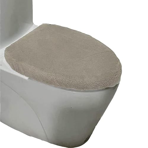 Madeals Thick Microfiber Toilet Lid Cover And Toilet Tank Lid Cover Microfiber Cover For A Lid Toilet Taupe #TOP18
