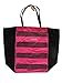 Victoria's Secret Canvas Bling Sequins Pink Black Purse Tote Handbag