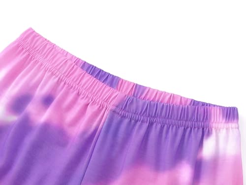 Image of Beezizac Girls Pajamas Cute Print Short /Long Sleeve Pants Set Size 6-18 | Soft Stretch Poly Blend, Comfy Crewneck, Elastic Waist Pants, Everyday & Holiday Sleepwear for Big Girls, Tweens & Teens