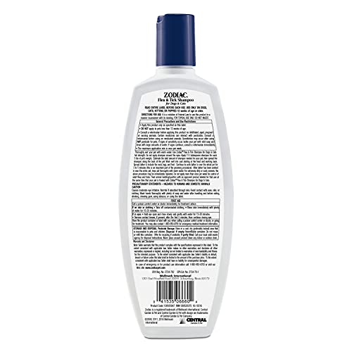 Zodiac Flea & Tick Shampoo for Dogs & Cats, 12-ounce
