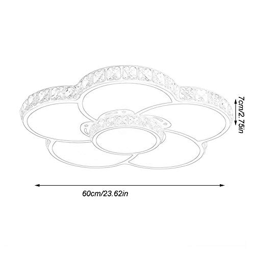 Plafond de fleurs moderne avec éclairage harmonieux de 60 cm - 6