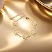 Letakle 2Pcs 18K Gold Plated Clover Bracelet Gold Stack Bracelets for Women Lucky Flower Clover Bracelets Jewelry Gold Bracelet Set Trendy Jewelry Gifts for Women