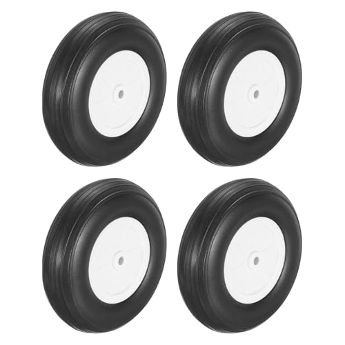 Ruedas de avión RC sourcing map de 4 pulgadas con esponja de PU ligera para proyectos DIY