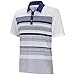 adidas Golf Men's Climacool Graphic Chest Stripe Polo, White/Midnight Indigo/Mid Grey, X-Large