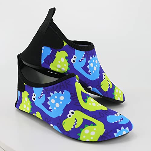 Generic Pig High Tops Children Thin and Breathable Swimming Shoes Water Park Cartoon Rubber Soled Beach Shoes Girls Cute Shoes (Blue, 6 Toddler)4