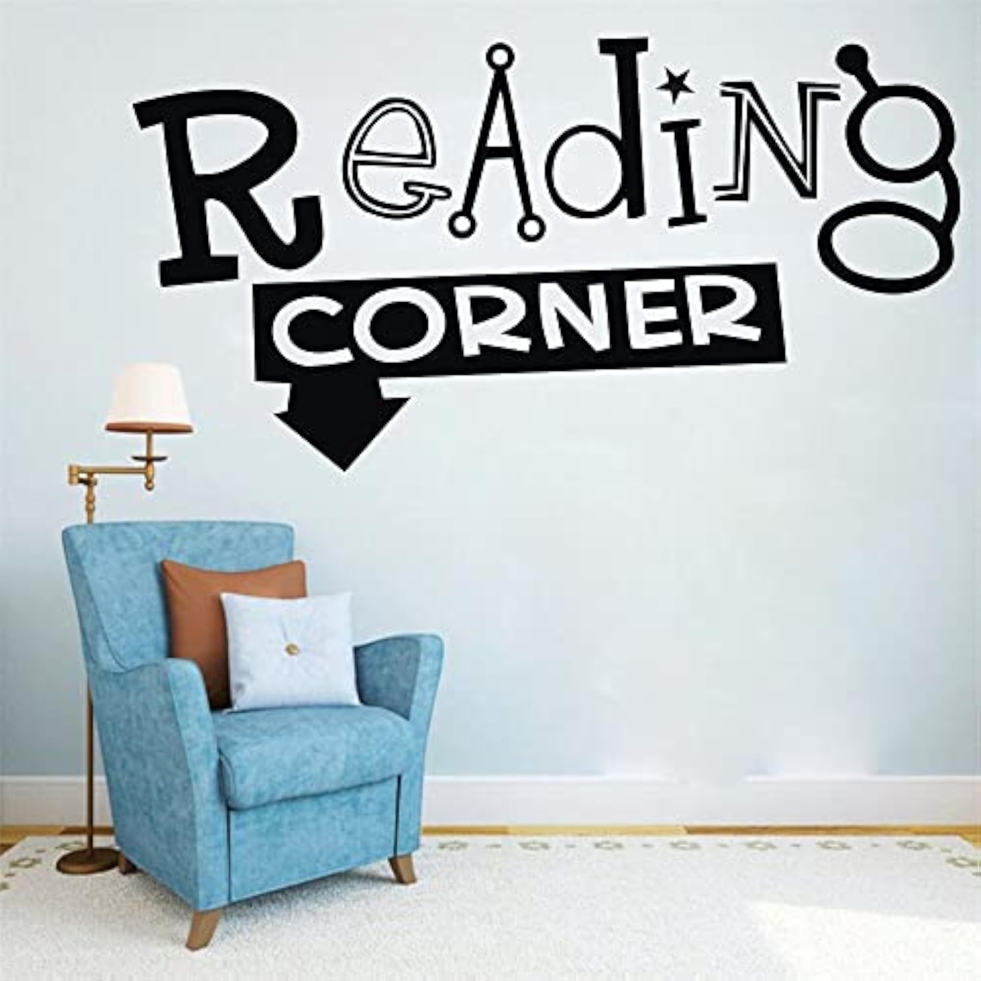 Vinyl Decal Sticker Reading Corner, Home Decor