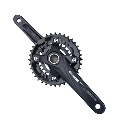BOLANY Bike Cranksets 170mm Hollow Integrated 104BCD Double Speed Round Chainring 22/36T 24/38T MTB Crankset with Bottom Bracket (22/36T) - Thumbnail 7