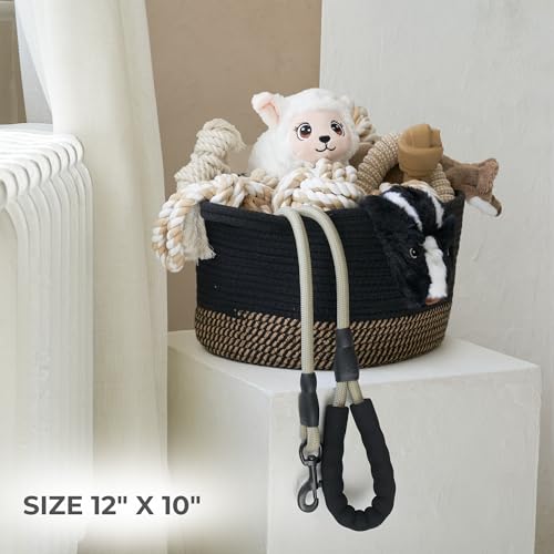 image for ZICOTO Stylish Cotton Rope Storage Basket For Dog Toys, Magazines or B