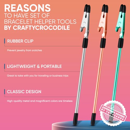 CraftyCrocodile Set of 3 Bracelet Helper Tool