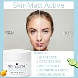 Bio Routine SkinMatt Active nawilżający krem nawilżający do twarzy, matująca, tłusta skóra oczyszczająca i reguluje produkcję Sebo, zapewniając świeżą, zrównoważoną skórę bez skazy 50 ml, również