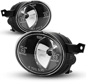 AUTOWIKI Fog Lights Lamps VW Assemblies Fit For 2006 2007 2008 2009 Volkswagen GTI , 2006 - 2010 Volkswagen Jetta Driver Passenger Replacement Glass Lens 1 Pair