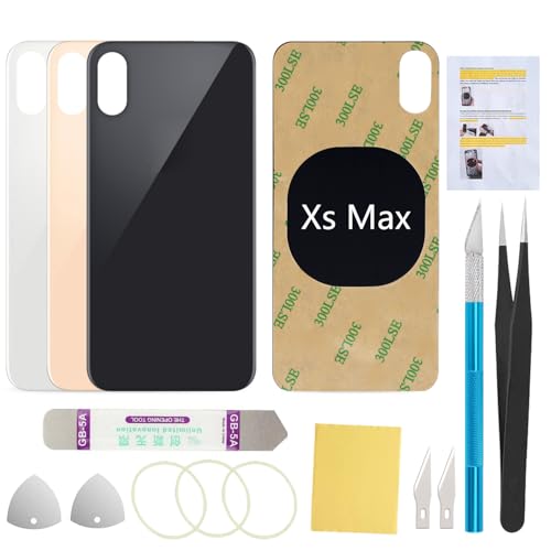 UooFide Rear Back Cover Screen Glass Replacement Compatible with iPhone Xs Max 6.5-Inches All Carriers (Space Gray)