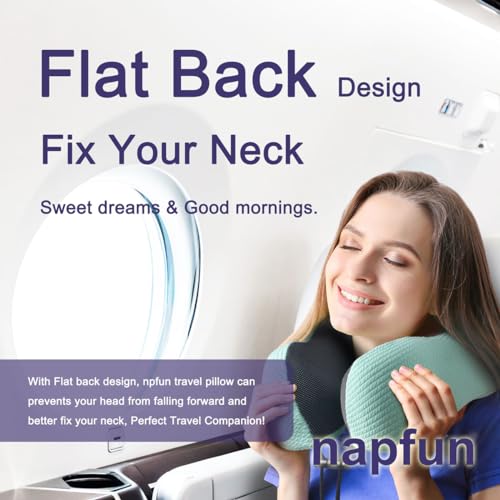 image for napfun Neck Pillow for Traveling, Upgraded Travel Neck Pillow for Airp