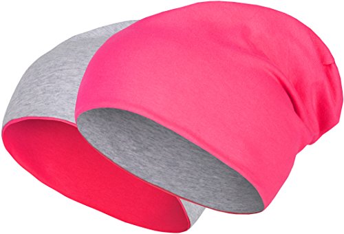 Balinco 2 in 1 Wendemütze - Reversible Slouch Long Beanie Jersey Baumwolle...