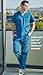 Dagacci Scrubs for Men Set - V-Neck Scrub Top and Cargo Pants - 8 Pockets Men Scrubs Set (Large, Navy Blue)