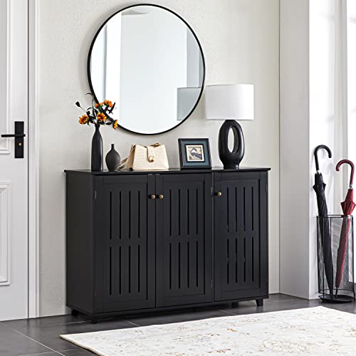 Yaheetech Free Standing Shoe Rack Adjustable Storage Organizer 4 Tier Shoe Rack Shelves Entryway Hallway Furniture For Bathroom Living Room Black #TOP4