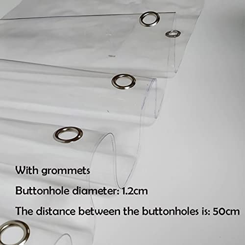 Waterproof Outdoor Sheer Curtains PVC Weather-Resistant Patio Panels with Eyelets Customizable Indoor Partition Drapes (2x2m) – UV Protection & Stylish - Image 2