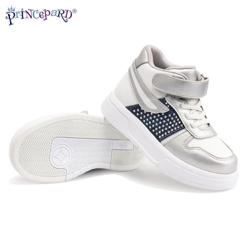 Orthopedic Shoes for Girls with Ankle and Arch Support,Fashion Thick Sole Sneakers with Silver Decoration4