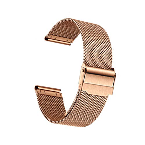 Stainless Steel Strap Quick Release Replacement Bands Thin Mesh Stainless Steel Watch Bracelets Light For Men Women's Watch,Rosegold-13mm