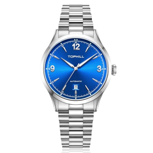 Image of TOPHILL Men Watches Automatic Mechanical Watches - Dive, GMT, Chronograph & Dress Styles | 316L Stainless Steel, Sapphire Crystal, Ceramic Bezel | 5ATM-300M Waterproof with Super Luminous | Classic Business & Sport Casual