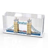 Vitrina A Prueba Polvo para L-e-g-o Creator 10214 - Tower Bridge,Caja de Almacenamiento Transparente para Modelos Coleccionables,Vitrina Acrílica 107 X 30 X 50 cm (Solo Vitrina),White-3MM