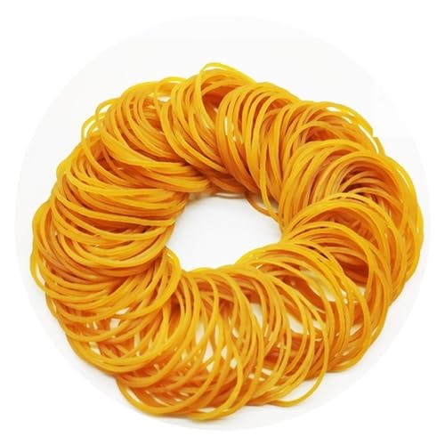 EVWGNPQRV Gomas elásticas amarillas resistentes, Bandas de goma amarillas 38 mm diámetro y 1 grosor, 200 unidades