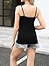 Accbiety 4 PCS Basic Camisoles Tops for Womens Undershirts Adjustable Spaghetti Strap Tanks Black/Black/White/White XL