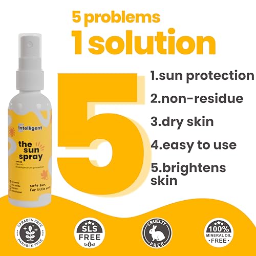 Image of TuCo All Skin Kids 2 in 1 Sunscreen Spray with SPF 30 | Turmeric, Licorice, Mango Butter | UVA /UVB PA++++ | Broad Spectrum | Benzophenone- 3 and Avobenzone Free | Ages 2-5, 5-10, 10-15 | 100 ml |