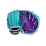 Wilson Winter 2024 A2000 DW5 - Guante de béisbol de Infield de 12 Pulgadas, Color Verde Azulado/Morado/Verde, Tiro Derecho