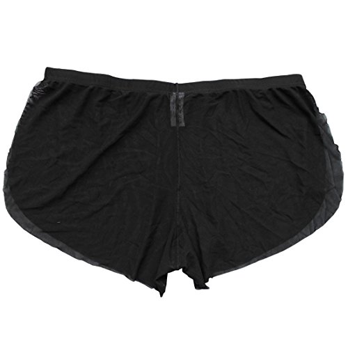 MSemis Men's Underwear Mesh Boxer Briefs Shorts Sheer Split Side Swim Trunks Swimwear4