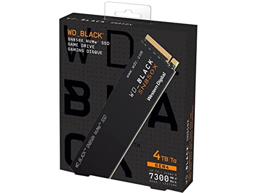 Western Digital 4TB SN850X M.2 2280 Gaming SSD Built-in NVMe PCIe Gen4x4 Read Up to 7300MB/s Write Up to 6600MB/s WDBB9G - Additional View
