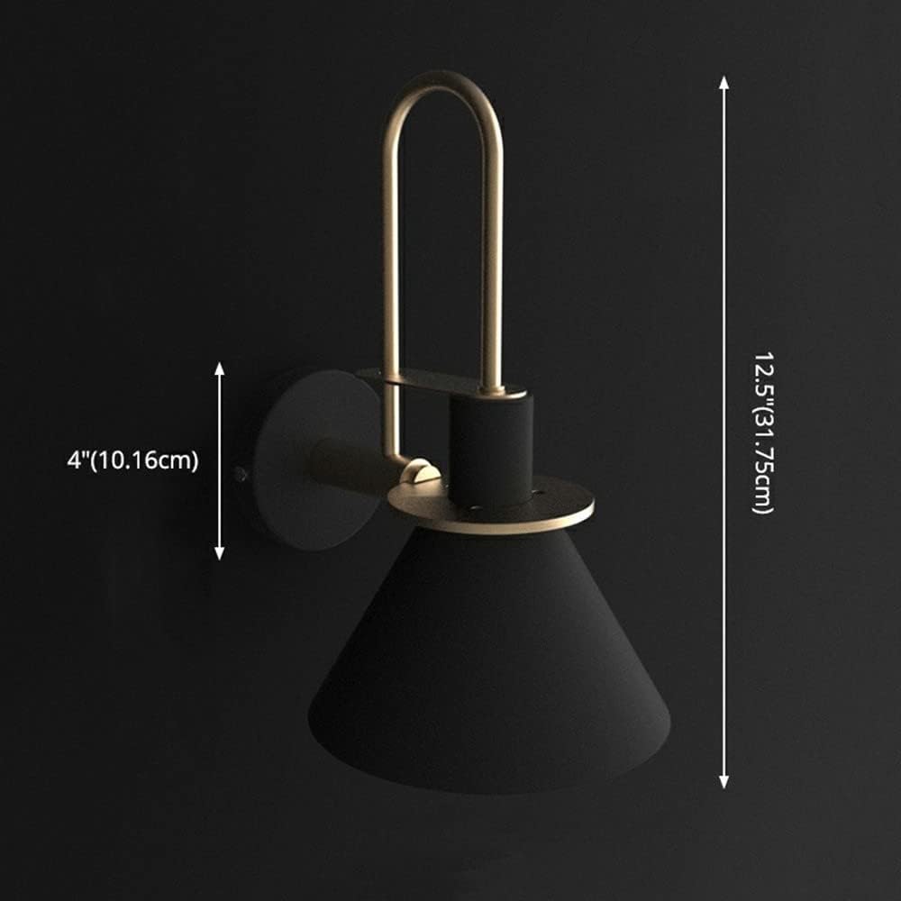 NIUYAO Wall Sconces Modern Cone Metal Shape Wall Lantern Kit Bedside Wall Mount Lamp Sconce 1 Light Indoor Decoration -Green Finish