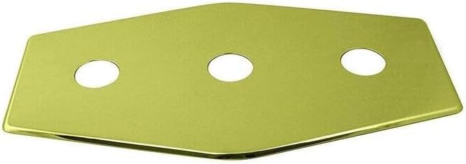 Maykoosh 3-Hole Remodel Plate - Polished Brass Finish - Stainless Steel Metal Plate - 14" x 8"