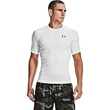 Under Armour Comp SS Camiseta de Manga Corta para Hombre, Hombre, Camiseta Funcional de Manga Corta, Camiseta de Secado rápido con Ajuste de compresión, 1361518-100, Blanco/Negro, Medium
