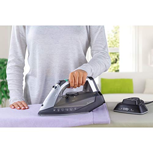 Sunbeam Cordless Or Corded 1500-Watt Anti-Drip Ceramic Hybrid Clothes Iron With Vertical Steam And Auto-Off Function (Gcsbnc-200), Grey #TOP3