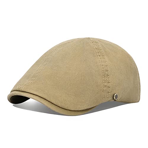 Image of VOBOOM Cotton Flat Cap Cabbie Hat Gatsby IVY Cap Irish Hunting Hat newsboy