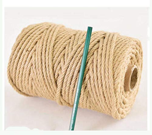 Cuerda de cáñamo 6mm de yute y fibra natural de 100m para amarre y manualidades caseras 2