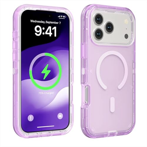 Coque iPhone 14 Pro Max antichoc de qualité premium transparente gris violet