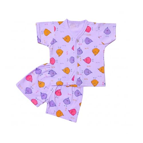 Image of Lil' Shark Baby Cotton T-Shirt & Shorts Set | 100% Pure Cotton Summer Wear for Baby Boys & Girls | Soft, Breathable Infant Casual Outfit | Printed T-Shirt with Shorts Set