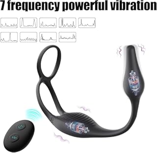 Doppio Motore Màssaggiatòre Próstatico, Silicone Vibràtóre con 7 Modalità di Vibrazione, Morbido Vibratǒri per Donna e Uomo Stimólazione Clitòridea e Puntó G Màssàggio, Ricaricabile e Impermeabile