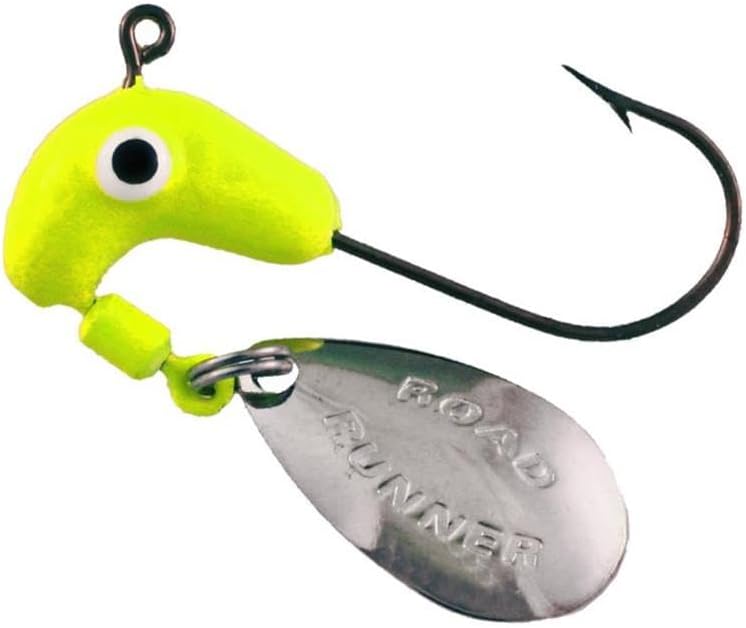 Blakemore TTI Fishing Co Road Runner Bulk Head Hook (Chartreuse, 1/16-Ounce), 4Count(Pack of 1)