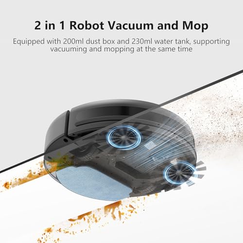 Image of Robot Vacuum Cleaner, Smart Robotic Vacuum Wi-Fi Connected, App Control, Compatible with Alexa and Google Assistant, Automatic Self-Charging Robot Vacuum Perfect for Pet Hair, Carpets and Hard Floors