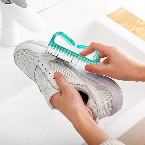 6 Pack Handle Grip Nail Cleaning Brush, Qeedy Fingernail Brush Cleaner Scrub Brush Kit For Toes Shower And Women & Men & Kids (Color A) #TOP5