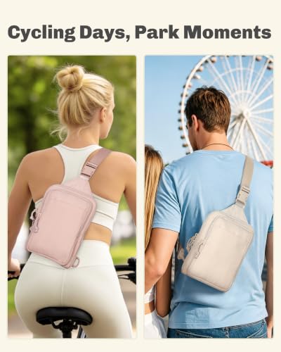 Image of Hynes Eagle Nylon Sling Bag for Women Convertible Crossbody Chest Purse with Reversible Strap for Travel Hiking Work Commute