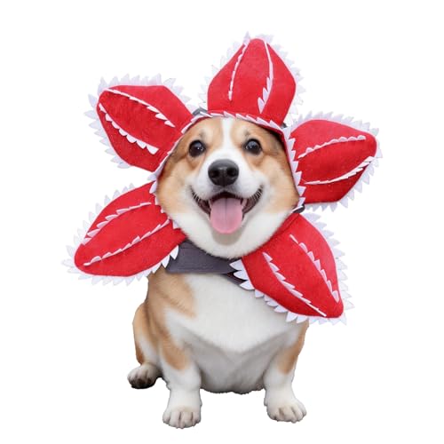 Sombrero para perros y gatos Halloween rojo ajustable S
